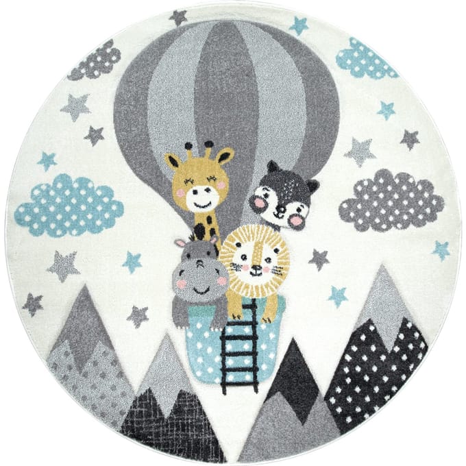 Kindertapijt Kosmos beige 200 cm rond