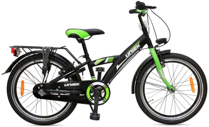 Kinderfiets Uniek 3S 20'' Zwart/Groen