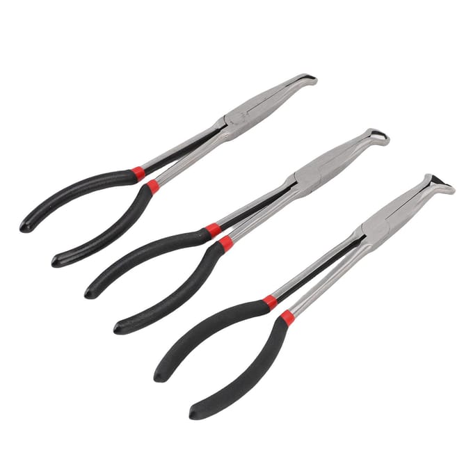 11 Inch Lange Ronde Neus Tang Set Multifunctioneel Nauwkeurige Controle voor Thuis Garage Professioneel Autogebruik gray