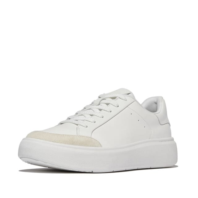 FitFlop FitFlop Rtg Leather/Suede Sneakers WIT - Maat 43