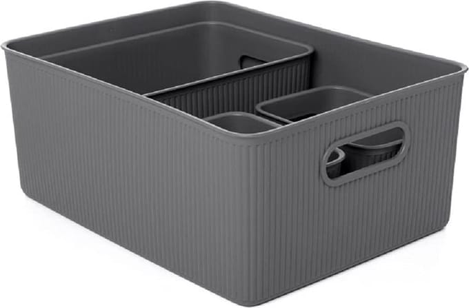 Tatay Baobab 15l+5l+2x1.5l Badkamer Organizer Grijs