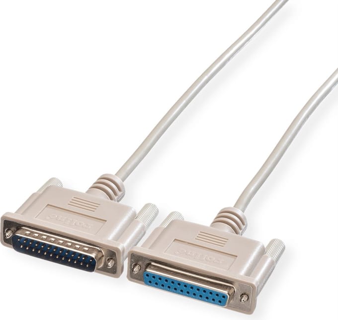 ROLINE RS232 kabel D25 M/F, 1,8 m