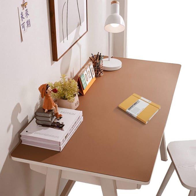Waterdichte XL Bureau & Muismat van Leer 45x90 cm Antislip