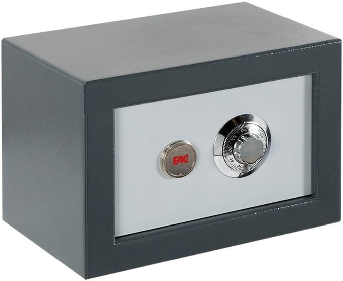 Veiligheidskluis met mechanische 4-cijferige combinatie en sleutel