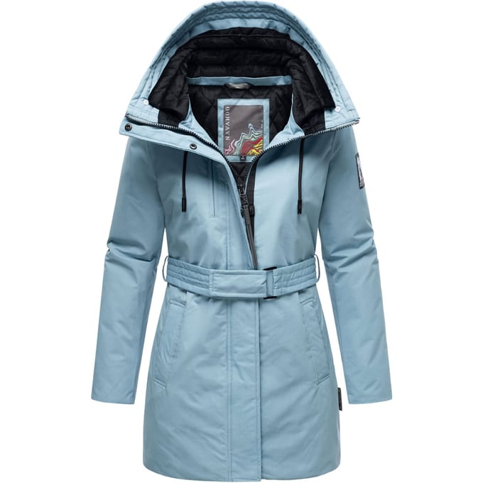Navahoo Eishauch dames winterjas met fleecevoering en capuchon