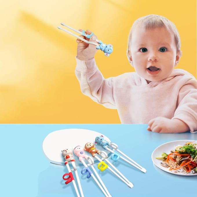 Baby Leren Training Eetstokjes Cartoon Dier Beginner Eetstokje Servies Kinderen Eten Training Helper