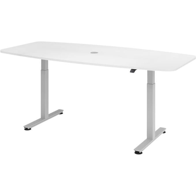 XMST 22 S | Bureau - Wit 220 x 103 Tafelhoogte I Elektrisch in hoogte verstelbaar