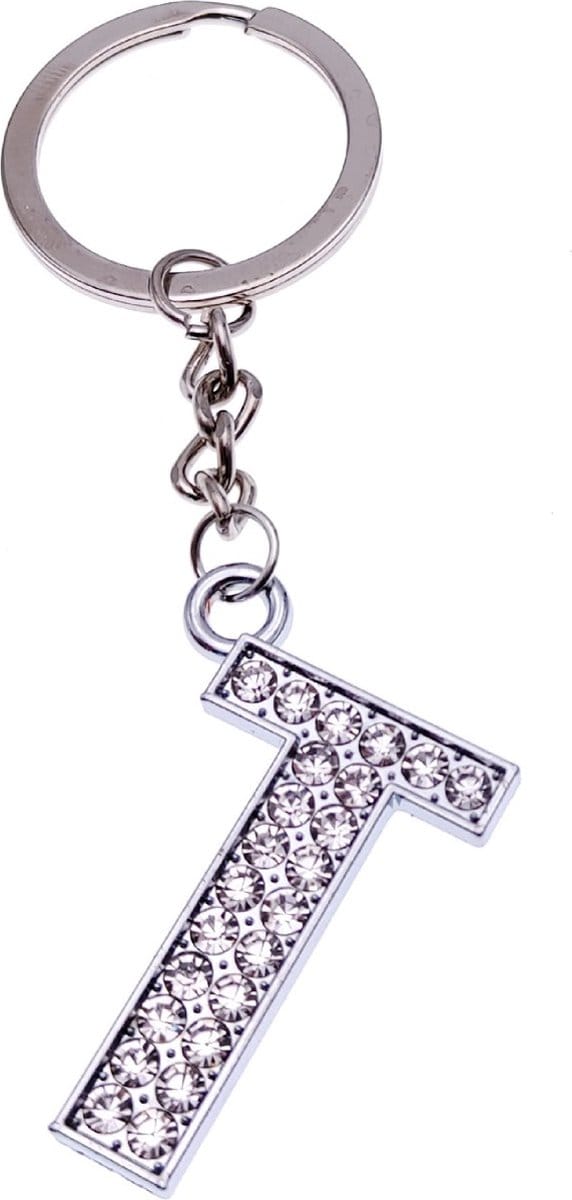 Sleutelhanger Diamant Letter - T
