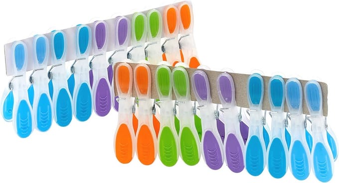 Meerkleurige Soft&Strong Wasknijpers met Zachte Grip - 20 stuks
