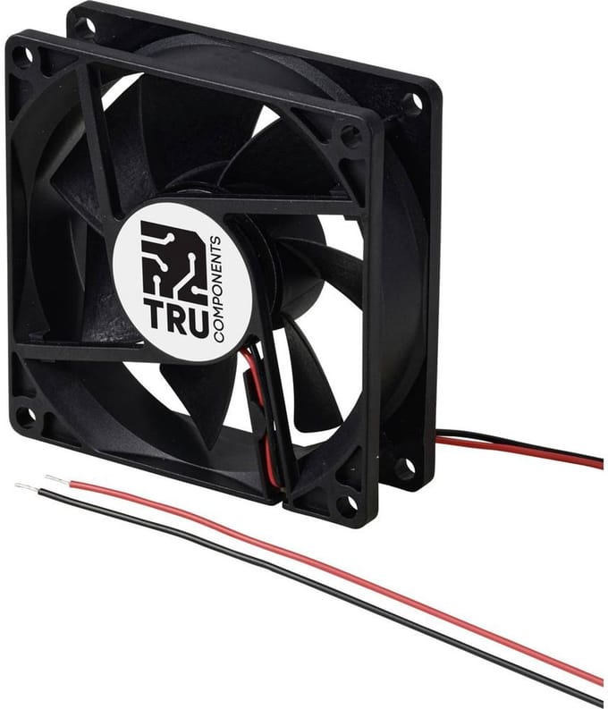 TRU COMPONENTS TC-MX8025-24V0.05A Axiaalventilator 24 V/DC 46.8 m³/h (l x b x h) 80 x 80 x 25 mm