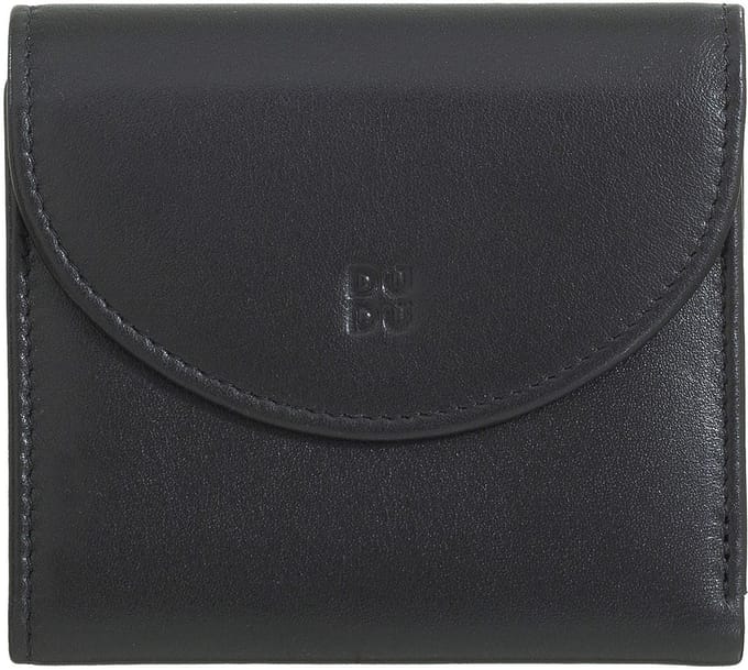 DuDu Malaita Portemonnee Leder 11 cm - Dames - Horizontaal - black-lavander
