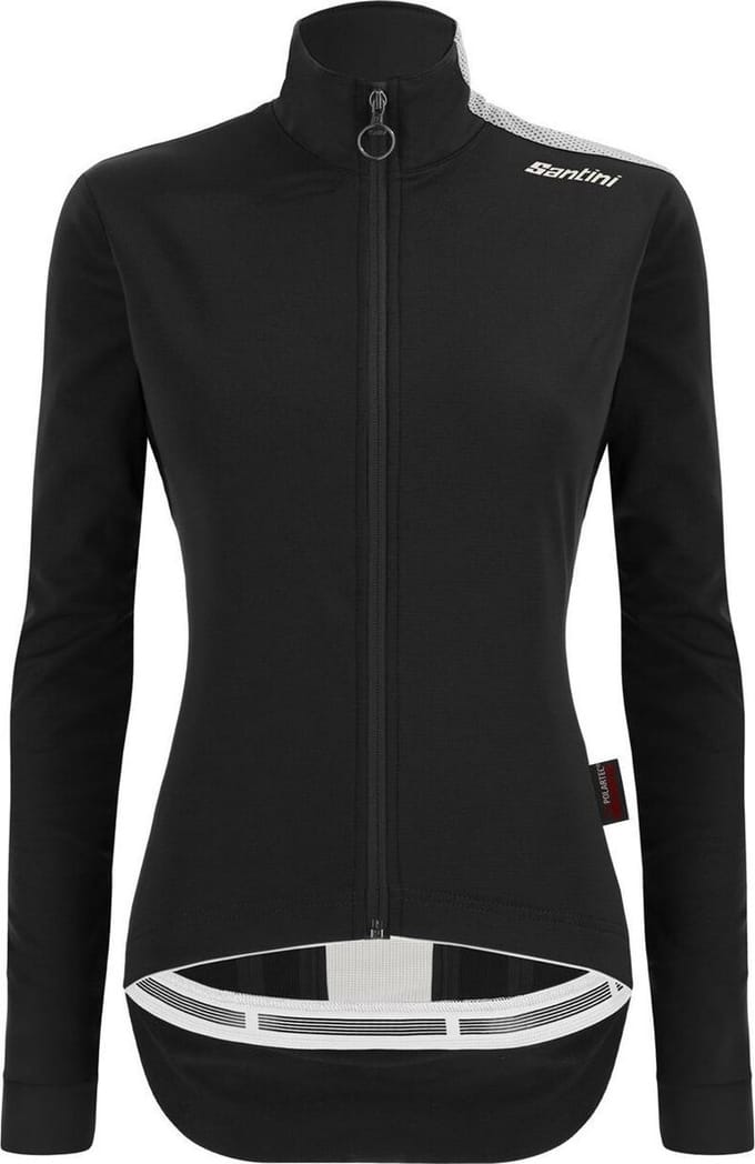 Santini Fietsjack Winter Dames Zwart Wit - Vega Multi Winter Jacket For Woman Black - XL