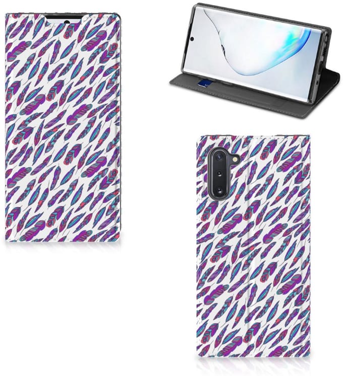 Samsung Galaxy Note 10 Hoesje met Magneet Feathers Color