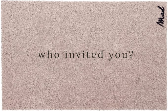 Mad About Mats - Andy - Who invited you - deurmat - schoonloop/scraper - wasbaar - 50x75cm