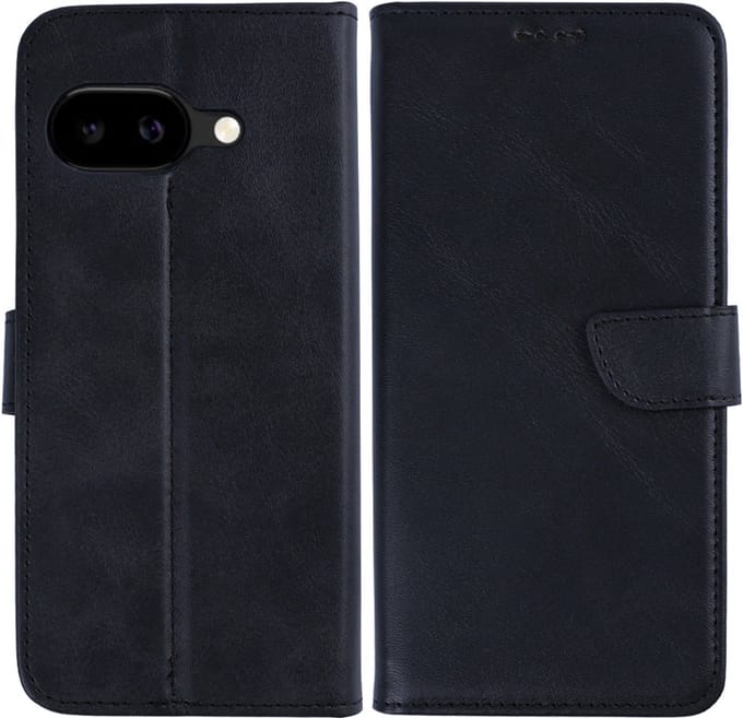 Rixus Bookcase For Google Pixel 9A Black