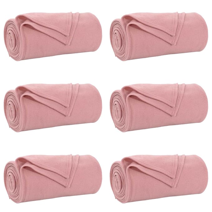 vidaXL - Dekentjes - 6 - st - Roze - 200 - x - 150 - cm - 2.52 - kg - Fleece