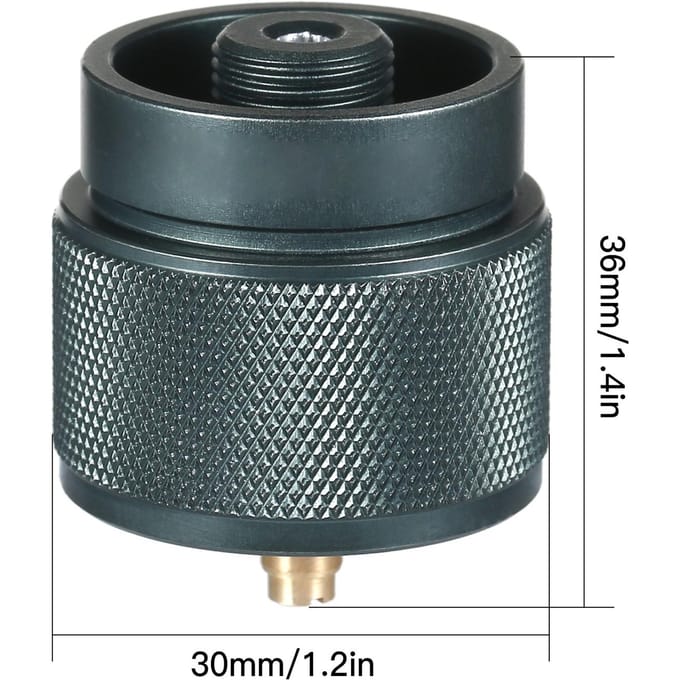Kampeerfornuis Adapter 1LB Propaan Kleine Tank Ingang EN417 Lindal Klep Uitgang