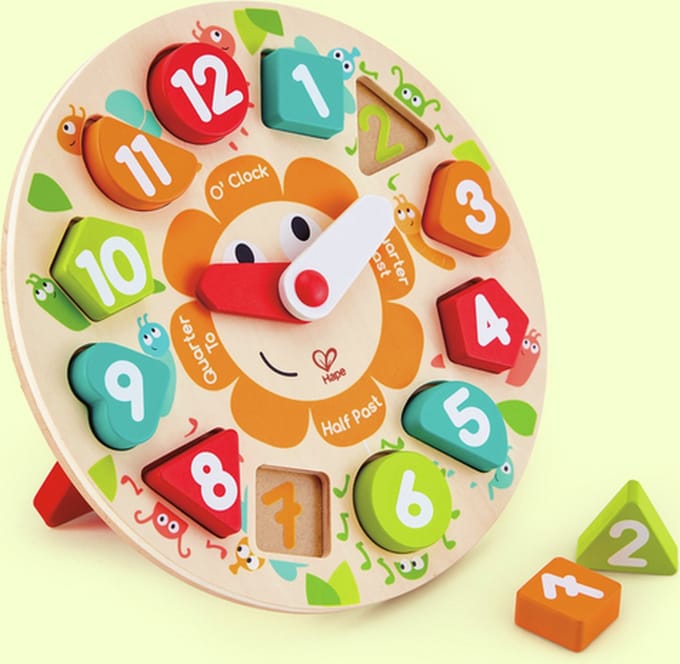 Hape Stevige Klok Puzzel
