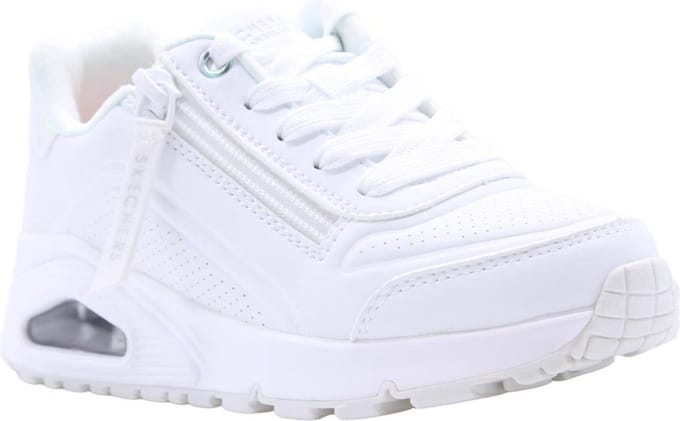 Skechers Uno Gen1 - Zip And Stride Meisjes Sneakers - Wit