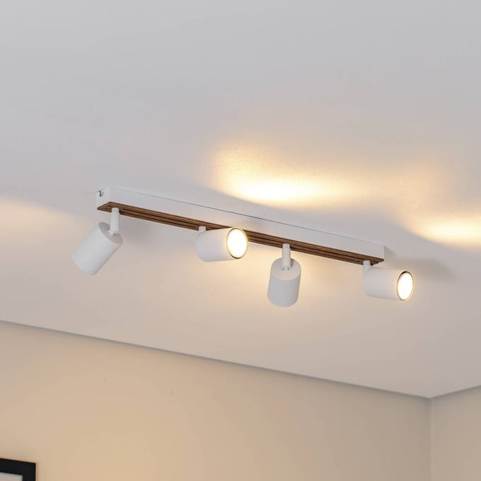 Envostar Tino plafondspot 4-lamps wit/hout