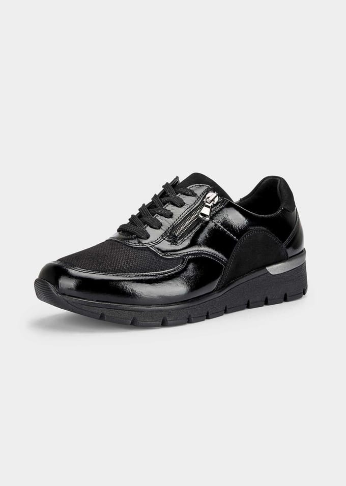 Sneakers met loopzool met luchtkussentjes - zwart - Gr. 41 van Goldner Fashion