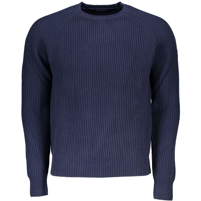 Geribbelde Crew Neck Trui Klassieke Stijl