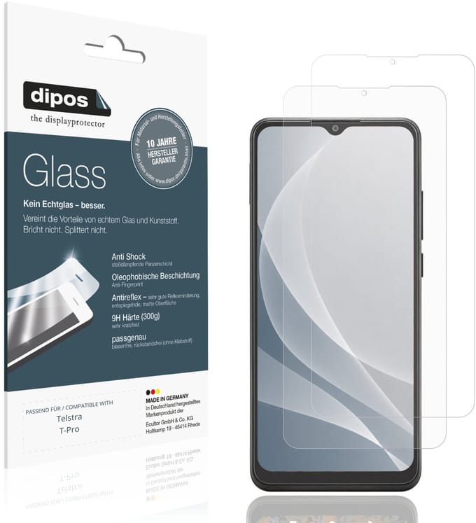 dipos – 2x Matte Pantserfolie geschikt voor Telstra T-Pro | 9H Screenprotector