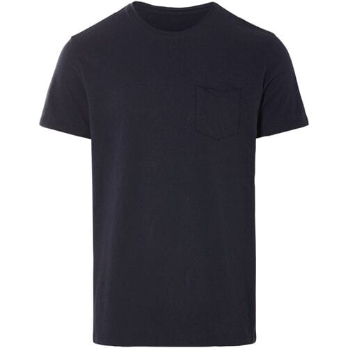 LIVERGY Heren T-shirt met linnen. (Marineblauw, M (48/50))