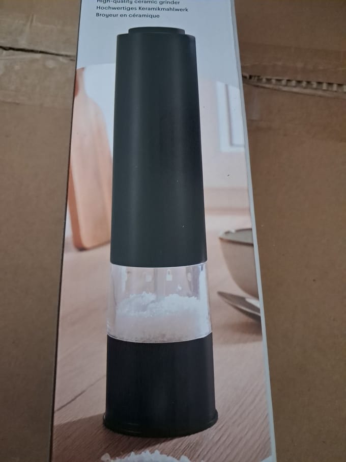 Silvercrest Elektrische Peper- en Zout molen - Zwart - met verlichting