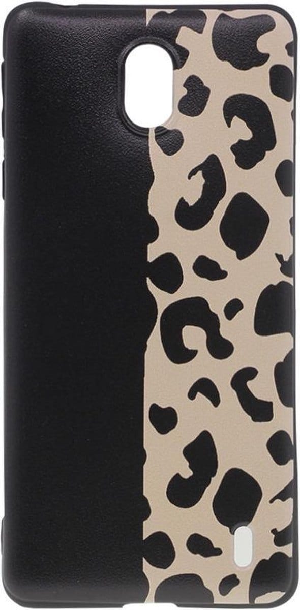 Shop4 - Nokia 1 Plus Hoesje - Zachte Back Case Luipaard Zwart