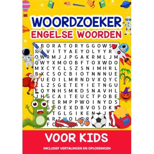 Woordzoeker Voor Kinderen - Engelse Woorden, Inclusief Vertaling - Boeken Boulevard