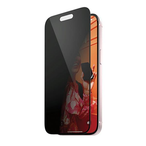 PanzerGlass Screenprotector geschikt voor Apple iPhone 15 Pro Glazen | PanzerGlass Ultra-Wide Fit Screenprotector Privacy - Case Friendly + Installatie Frame