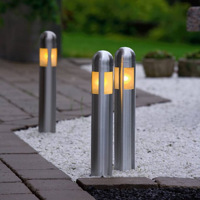 Konstsmide Set van 3 LED sokkellampen Amalfi met grondspies