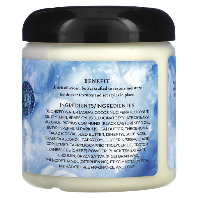 Camille Rose, Huile de Ricin Noir + Chébé, Crème au Beurre, 240 ml (8 oz) black