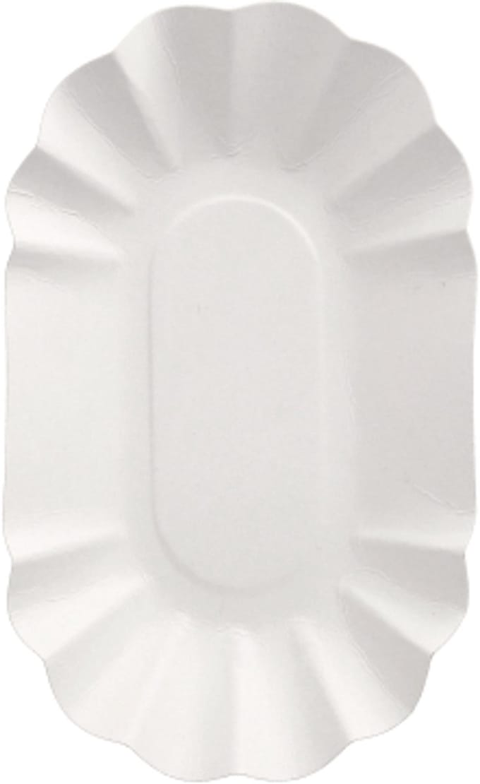 250 Schalen, karton pure ovaal 9 cm x 16 cm x 3 cm wit