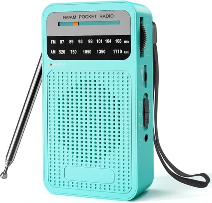 Batterij-aangedreven Transistor Radio - Batterij-aangedreven Transistorradio - Draagbare Radio