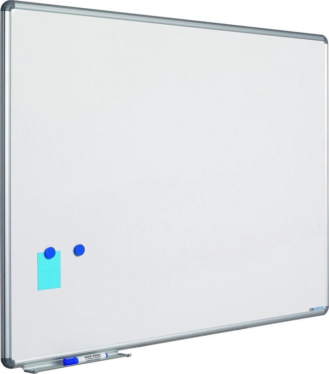 Whiteboard Design profiel 16mm, emailstaal wit - 45x60cm