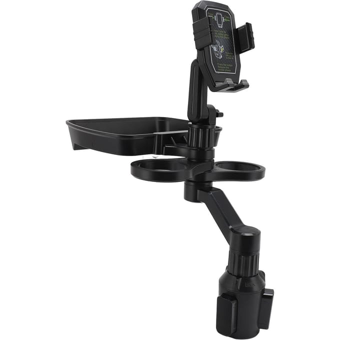 Auto Bekerhouder Expander Bak 360 graden Rotatie Verstelbare Basisbreedte Dubbele Bekerhouder Multifunctioneel black