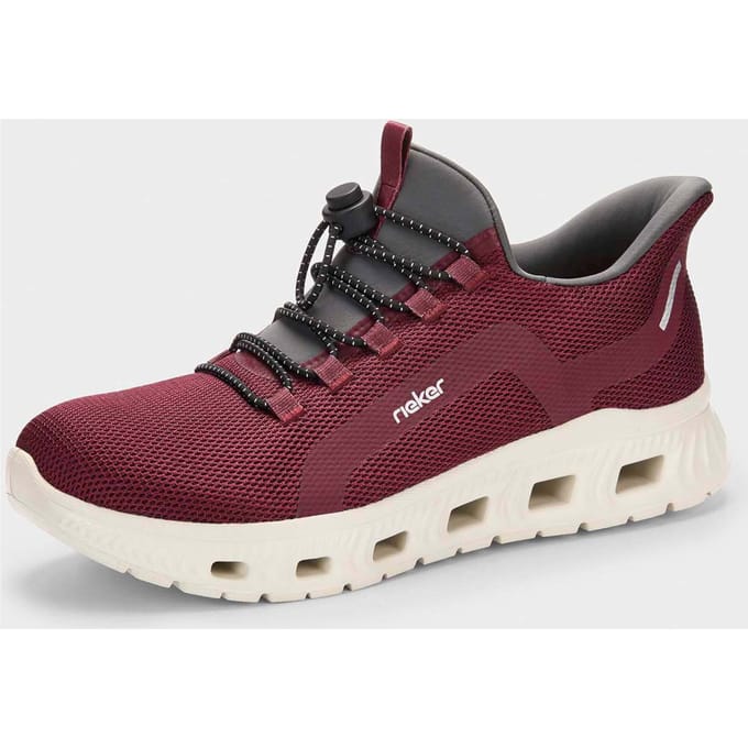 Slip in sneakers van mesh - bordeaux - Gr. 36 van Goldner Fashion