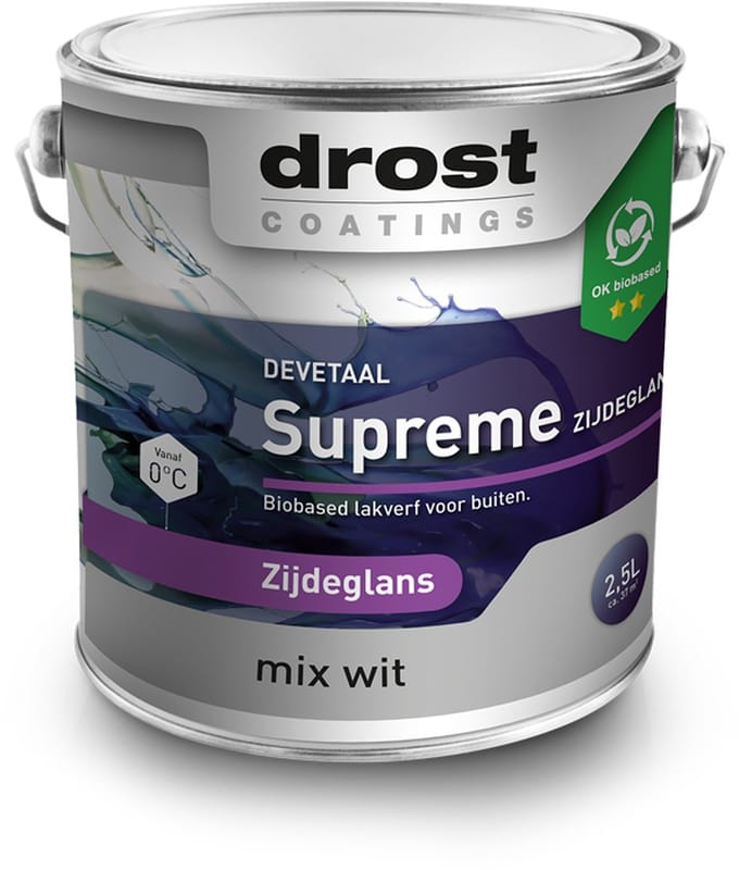 Devetaal Supreme zijdeglans wit 2.5 liter