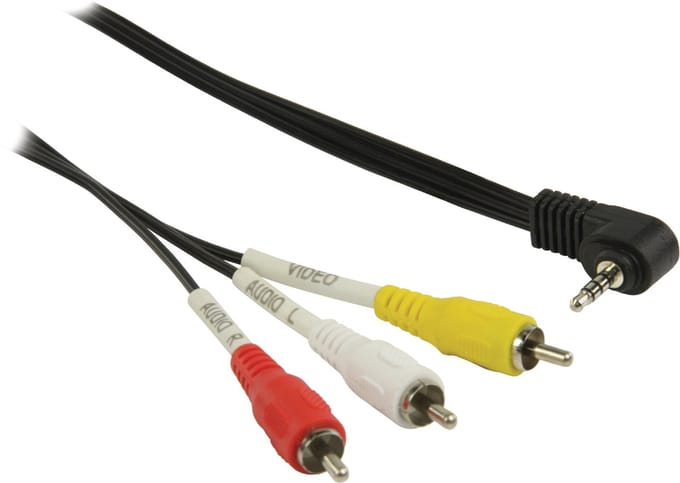 Goobay Adapterkabel composiet audio/video naar 3,5 mm jack, zwart, 1,5 m
