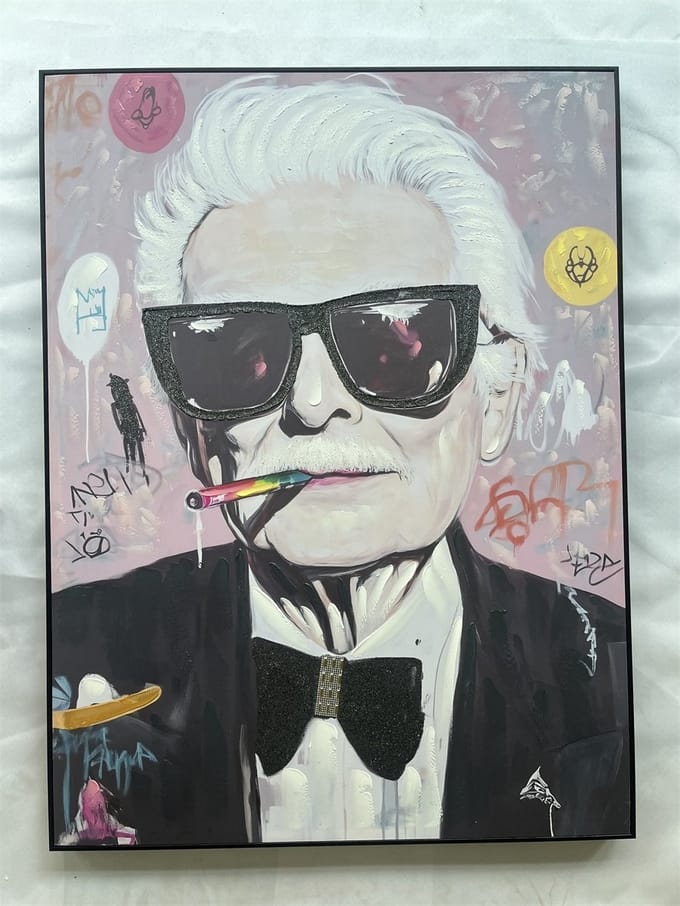 Schilderij Karl Lagerfeld 90x120cm