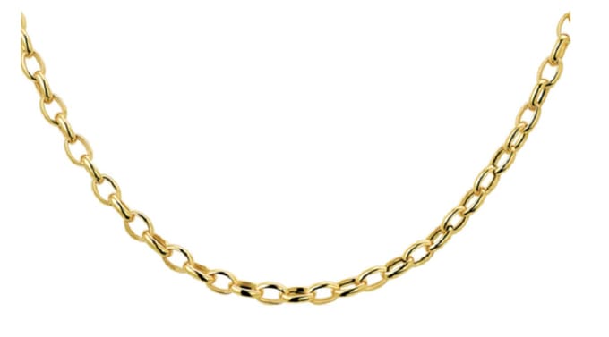 Schitterende 14 Karaat Geel Gouden Halsketting Anker 43 cm. MODEL 1 C