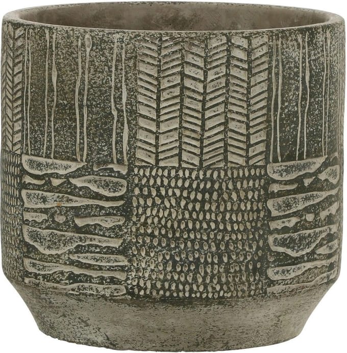 MICA DECORATIONS LYNN BLOEMPOT - H16 X Ø17 CM - GROEN