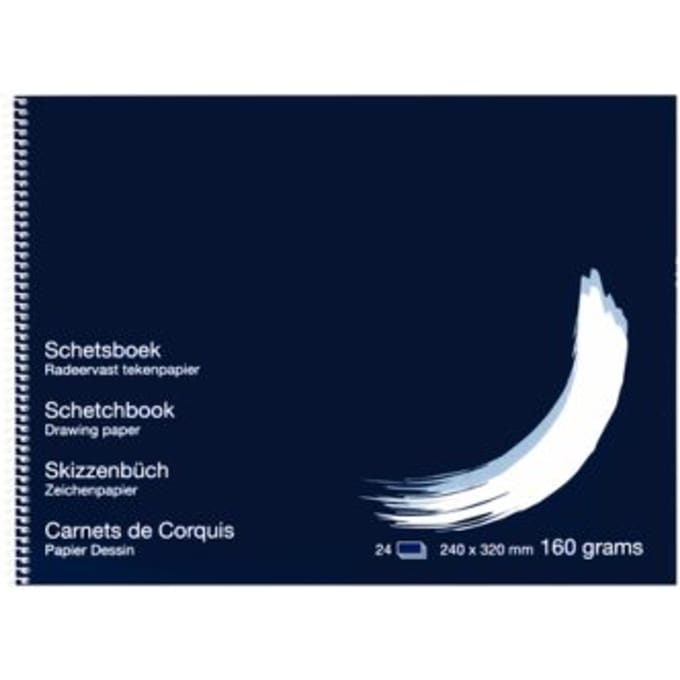 Schetsboek papyrus 240x320mm 160gr 24 vel