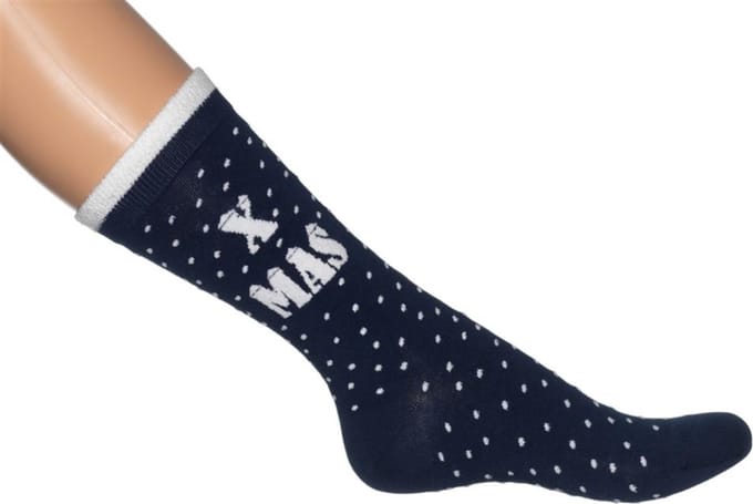 Bonnie Doon X-Mas sokken maat 23/26 navy