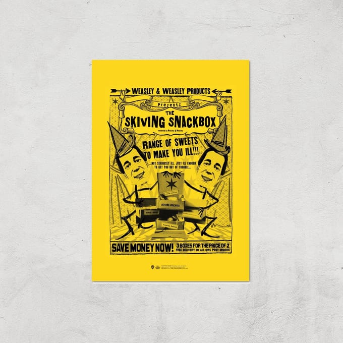 Decorsome x Harry Potter Skiving Giclee Art Print - A2 - Print Only