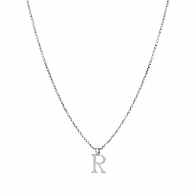 Bijoutheek Collier Letter R Zilver