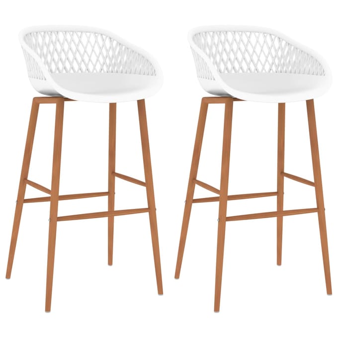 vidaXL - Barstoelen - 2 - st - wit