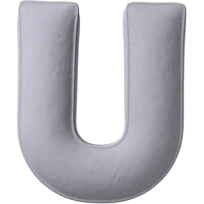 Kussen letter u Yellow Tipi Posh Velvet